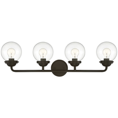 Knoll 4 Light 33 inch Oil Rubbed Bronze Bath Bar Wall Light