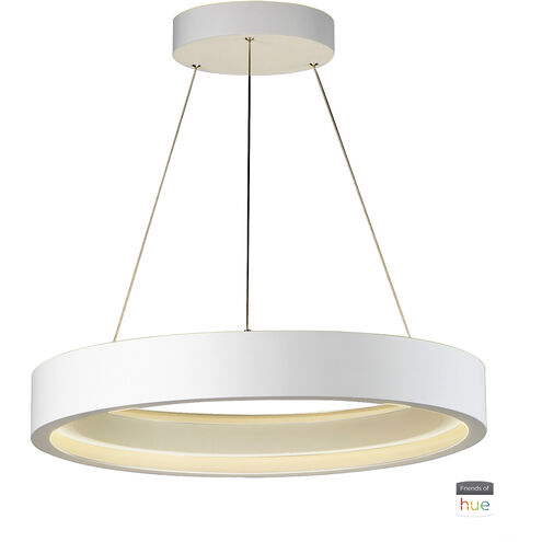 iCorona FoH LED 28.5 inch Matte White Single Pendant Ceiling Light