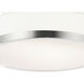 Frosted 1 Light 8 inch Satin Nickel Drum Shade Flush Mount Ceiling Light