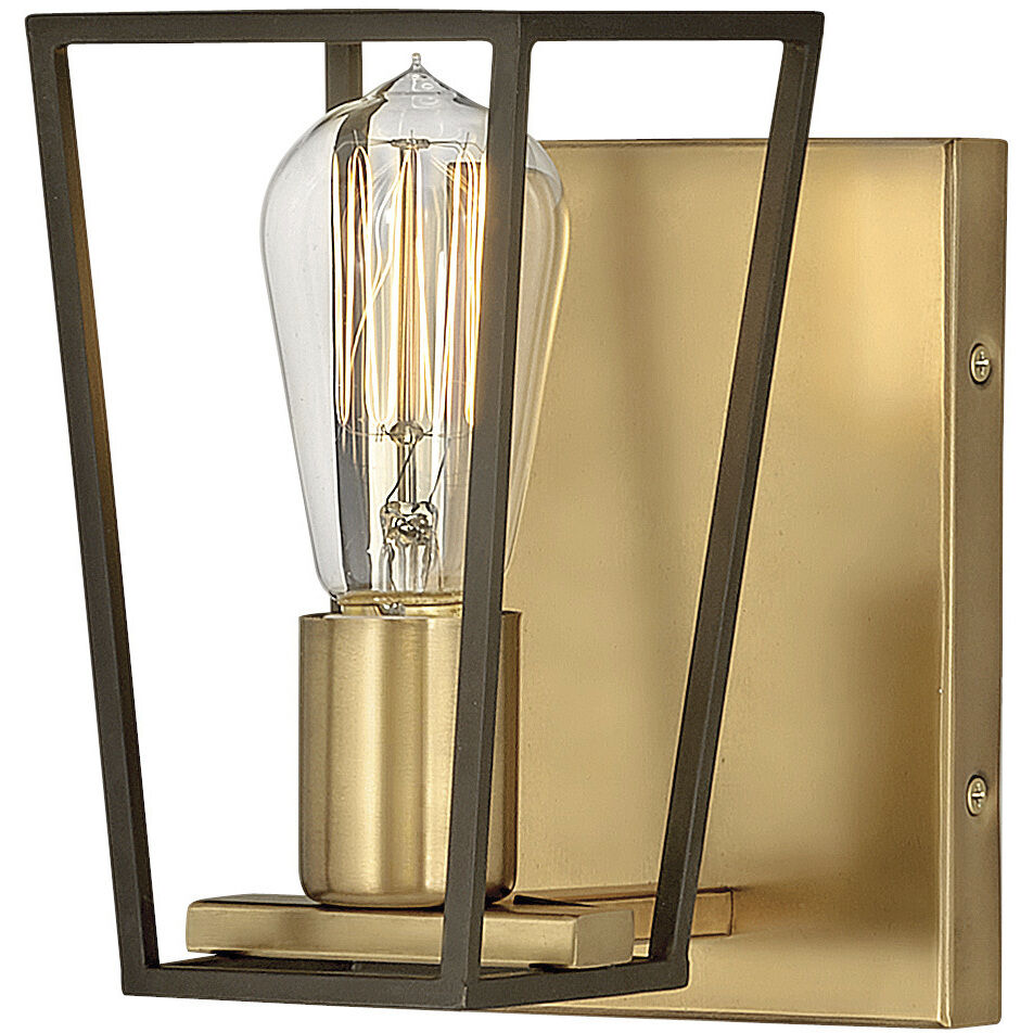 Filmore 1 Light 6.75 inch Heritage Brass with Oil Rubbed Bronze Vanity Light Wall Light
