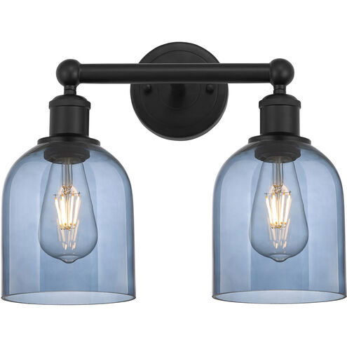 Edison Bella 2 Light 14.5 inch Matte Black Bath Vanity Light Wall Light