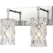 Forma de Crystal 2 Light 14 inch Polished Chrome Vanity Light Wall Light