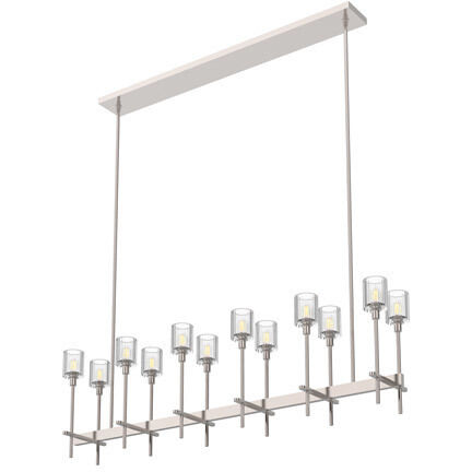 Salita 12 Light 9.38 inch Polished Nickel Pendant Ceiling Light in Ribbed Crystal