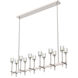 Salita 12 Light 9.38 inch Polished Nickel Pendant Ceiling Light in Ribbed Crystal