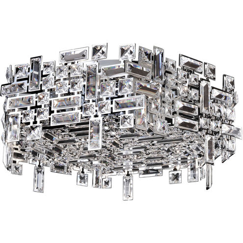 Vermeer 6 Light 24 inch Chrome Flush Mount Ceiling Light in Swarovski Elements Clear