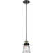 Franklin Restoration Canton 1 Light 6.5 inch Black Antique Brass Mini Pendant Ceiling Light in Incandescent, Seedy, Franklin Restoration
