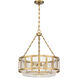 Mancini 4 Light 20 inch Warm Brass Pendant Ceiling Light