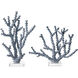 Blue Coral 12.25 X 10.75 inch Sculptures, Set of 2