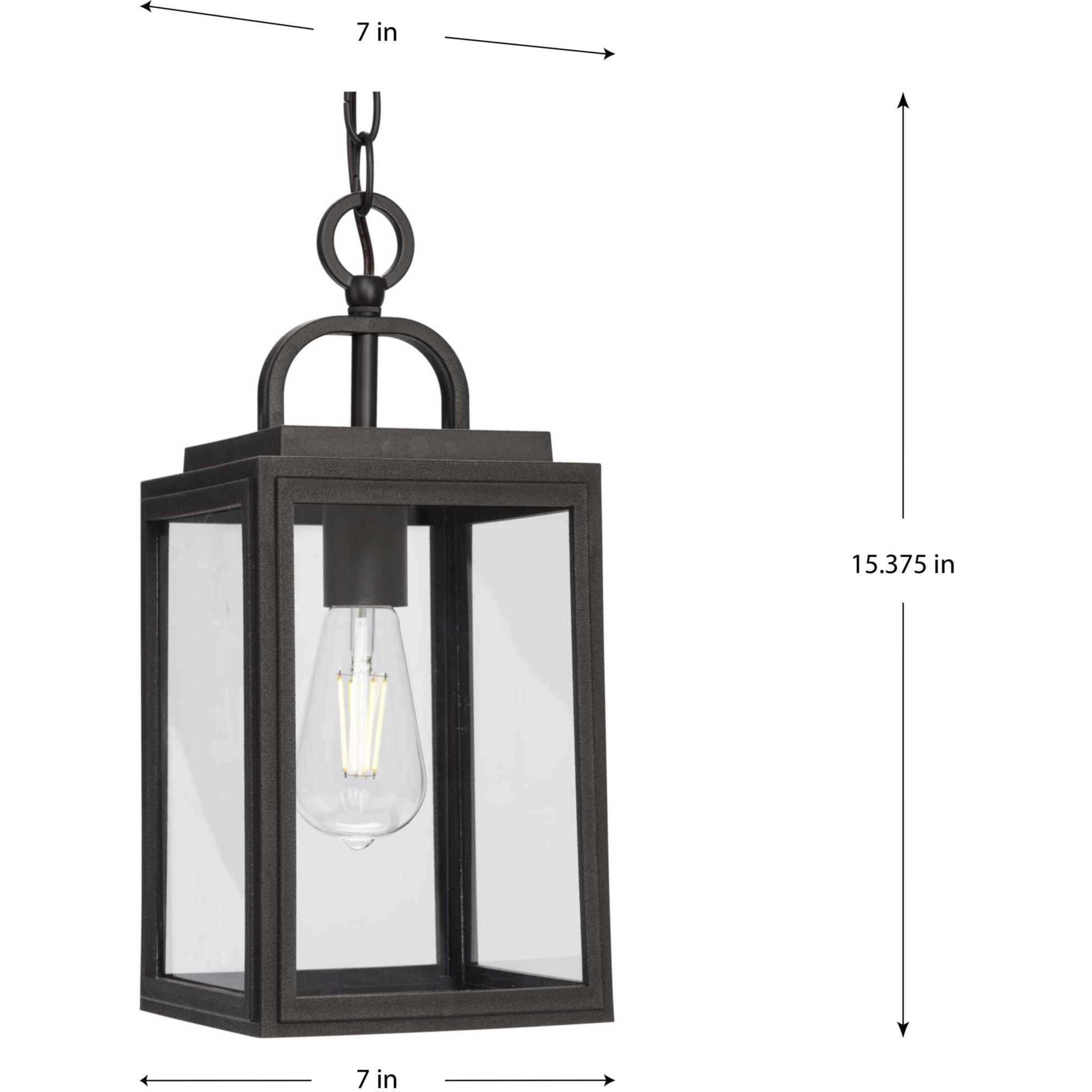 Grandbury 1 Light 7 inch Antique Bronze Outdoor Hanging Lantern