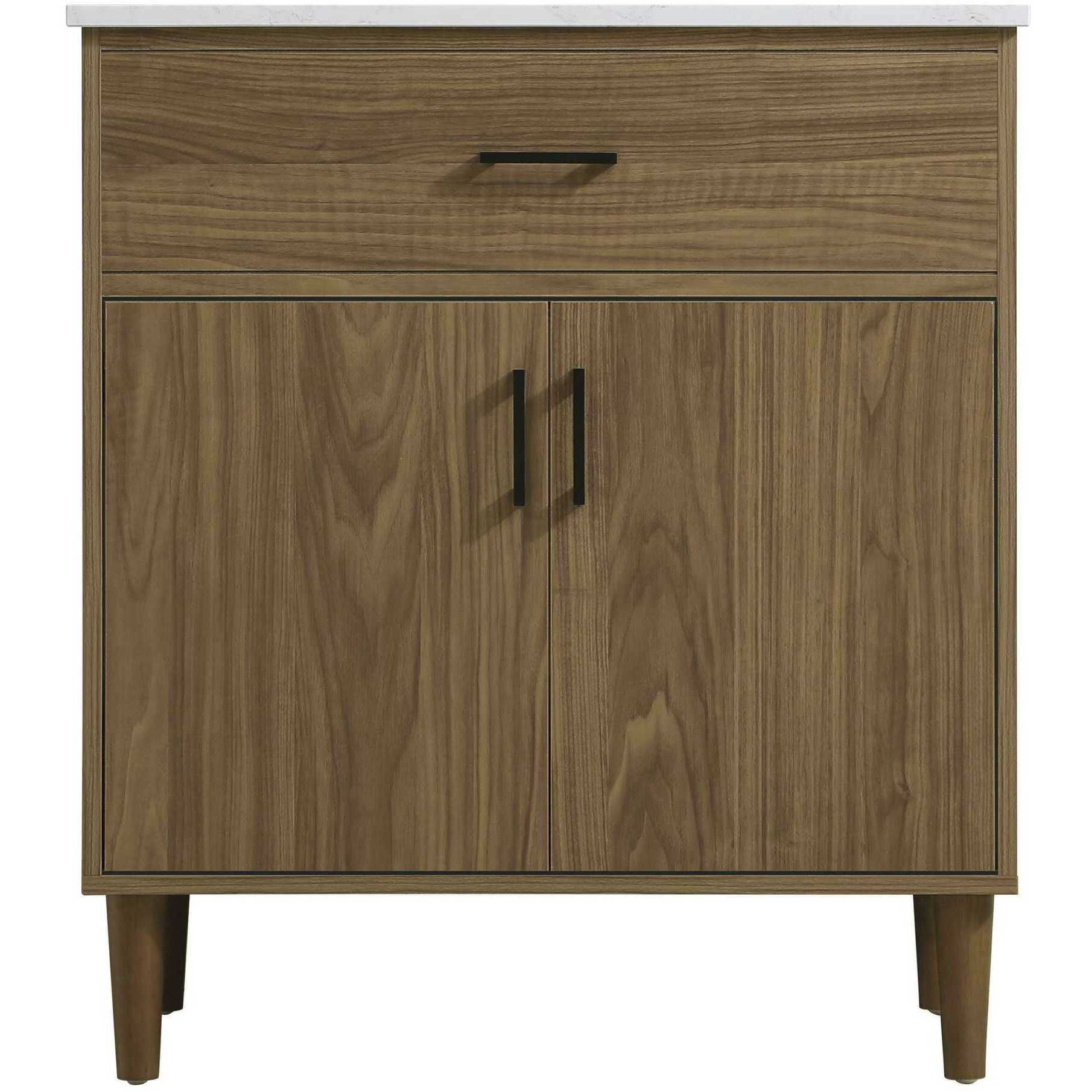 Chandler 30 X 34 inch Walnut Brown Bathroom Vanity Cabinet