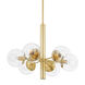 Meadow 6 Light 28 inch Aged Brass Chandelier Ceiling Light