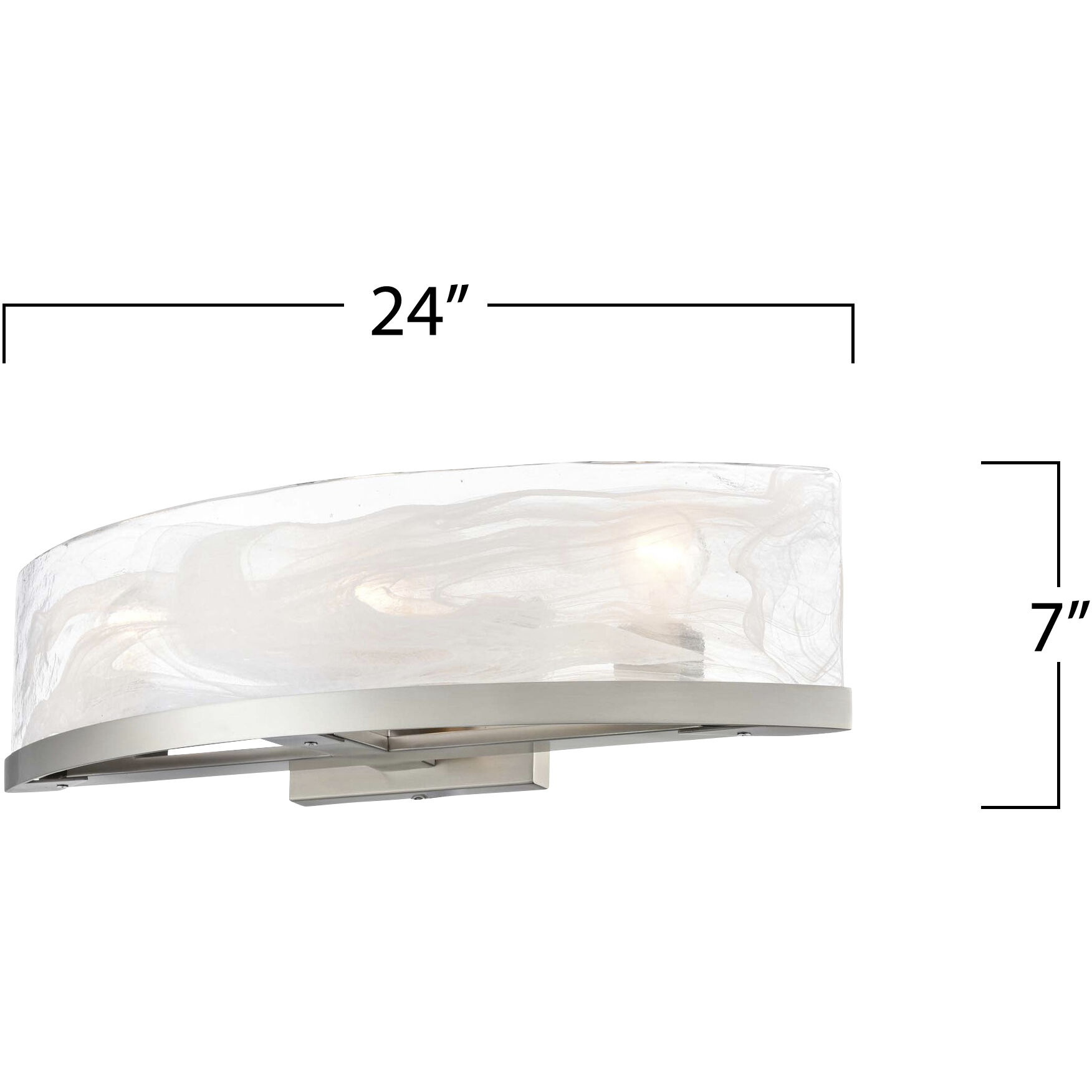 Skye 3 Light 24.02 inch Brushed Nickel Bathroom Vanity Wall Light