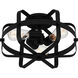 Manzel 3 Light 14 inch Matte Black Flush Mount Ceiling Light