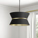 Caterine 4 Light 24 inch Matte Black Chandelier Ceiling Light in Black/Gold Jewel Tone