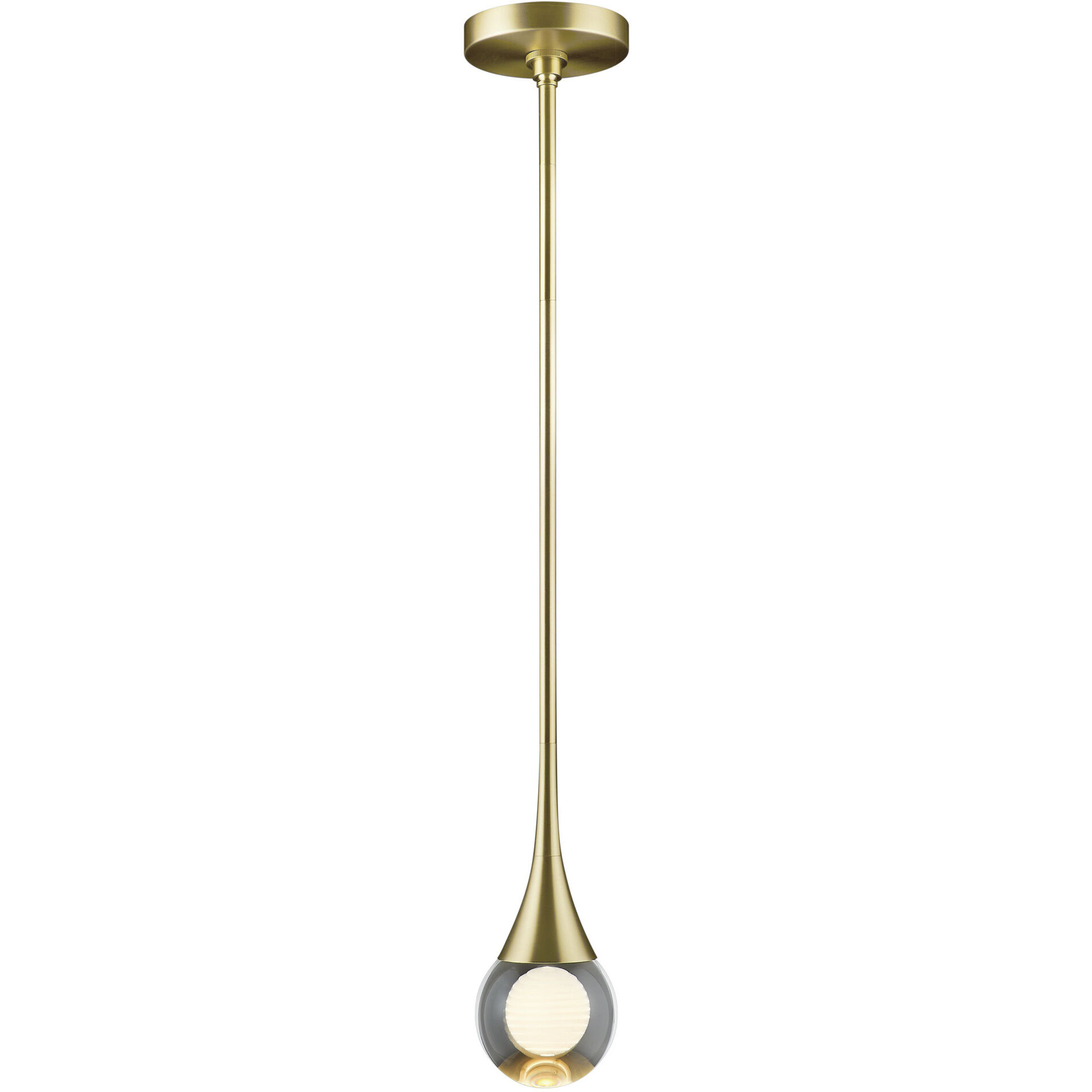 Luna IV 1 Light 4.75 inch Brass Pendant Ceiling Light