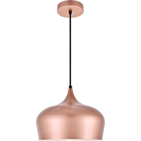 Nora 1 Light 11.5 inch Honey Gold Pendant Ceiling Light