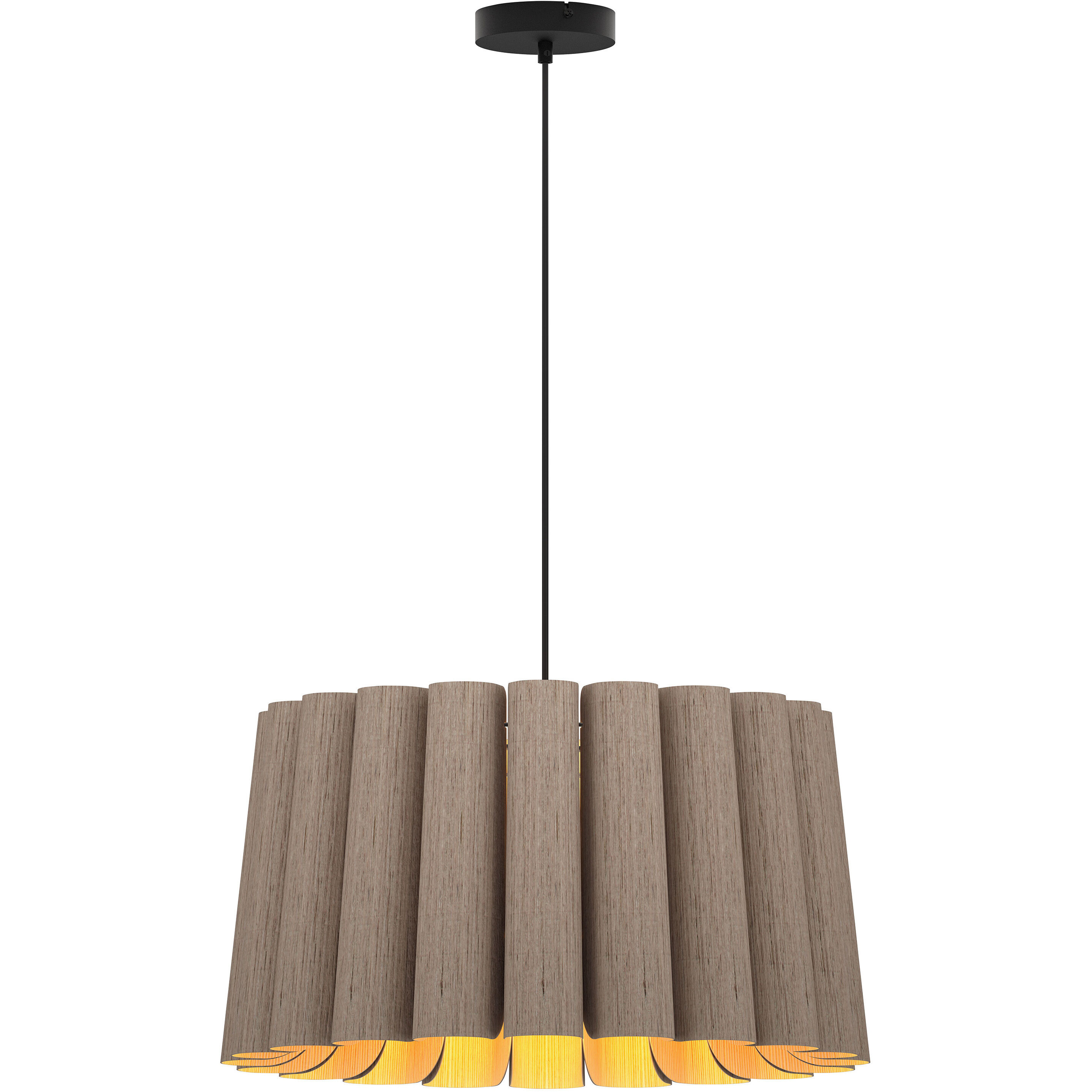 Renata 1 Light 22 inch Black Pendant Ceiling Light in Grey Oak/Ash, WEP Collection