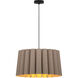 Renata 1 Light 22 inch Black Pendant Ceiling Light in Grey Oak/Ash, WEP Collection
