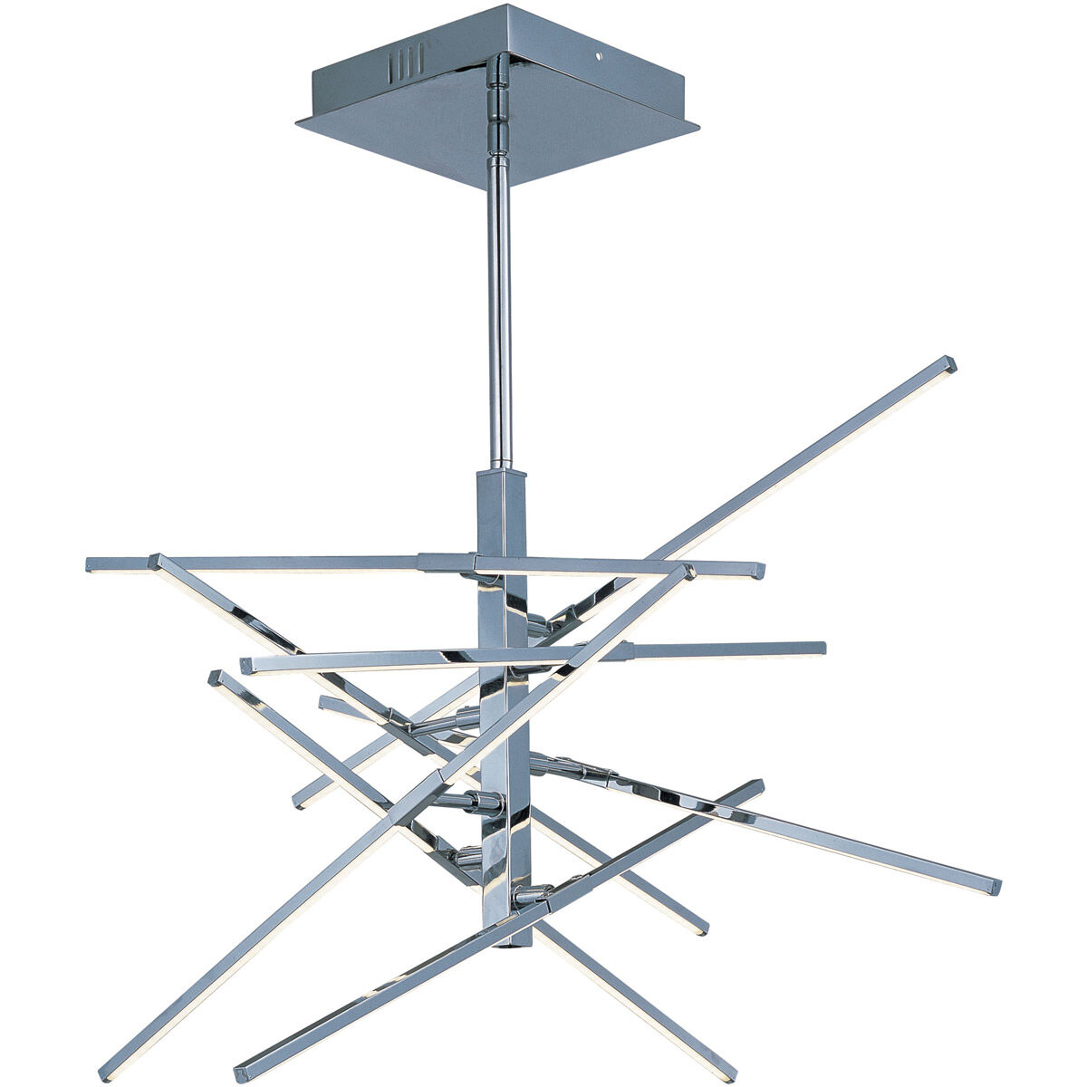 Kriss Kross LED 27 inch Polished Chrome Single Pendant Ceiling Light