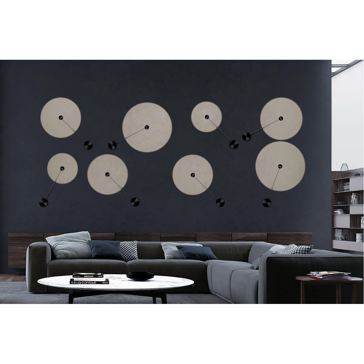 Horoscope 1 Light 5 inch Satin Dark Gray Vanity Light Wall Light