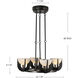 Wynwood 6 Light 32.13 inch Urban Bronze/Glossy Opal Chandelier Ceiling Light