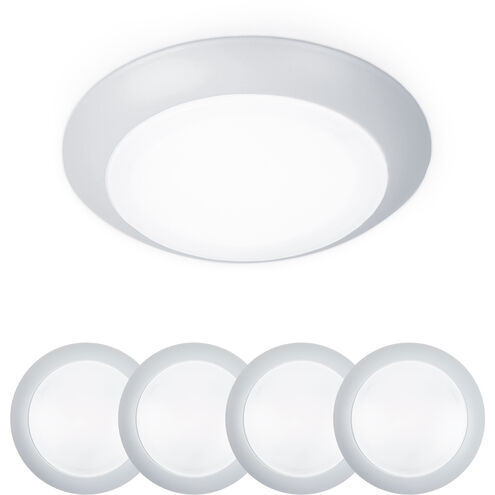 Disc LED 6 inch White Flush Mount Ceiling Light in 4