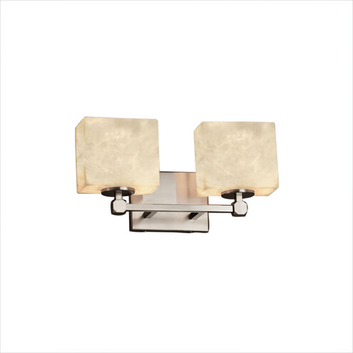 Clouds 2 Light 15 inch Polished Chrome Vanity Light Wall Light in Rectangle, Incandescent