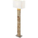 Cahill 63 inch 150 watt Natural Burl with Polished Nickel Floor Lamp Portable Light