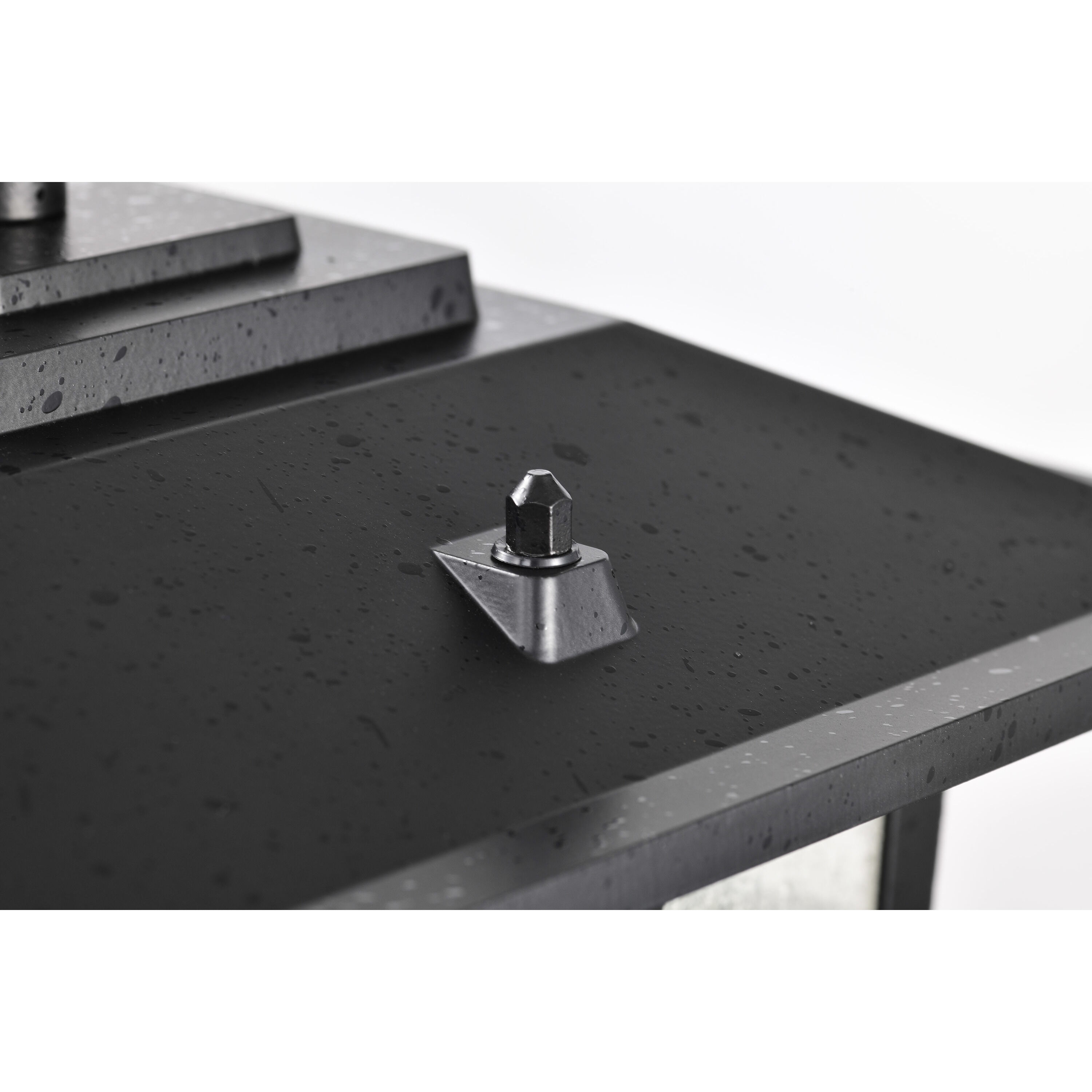 Cove Neck 16 inch Textured Black Post Lantern, Large