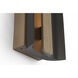 Anne-Marie Barton Remi Sconce Wall Light in Matte Carbon and Warm Walnut