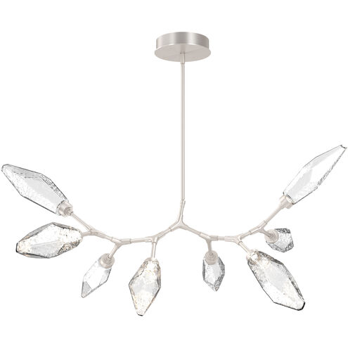 Rock Crystal LED 52.6 inch Beige Silver Linear Pendant Ceiling Light in Metallic Beige Silver, Chilled Clear, 2700K LED, Modern Branch