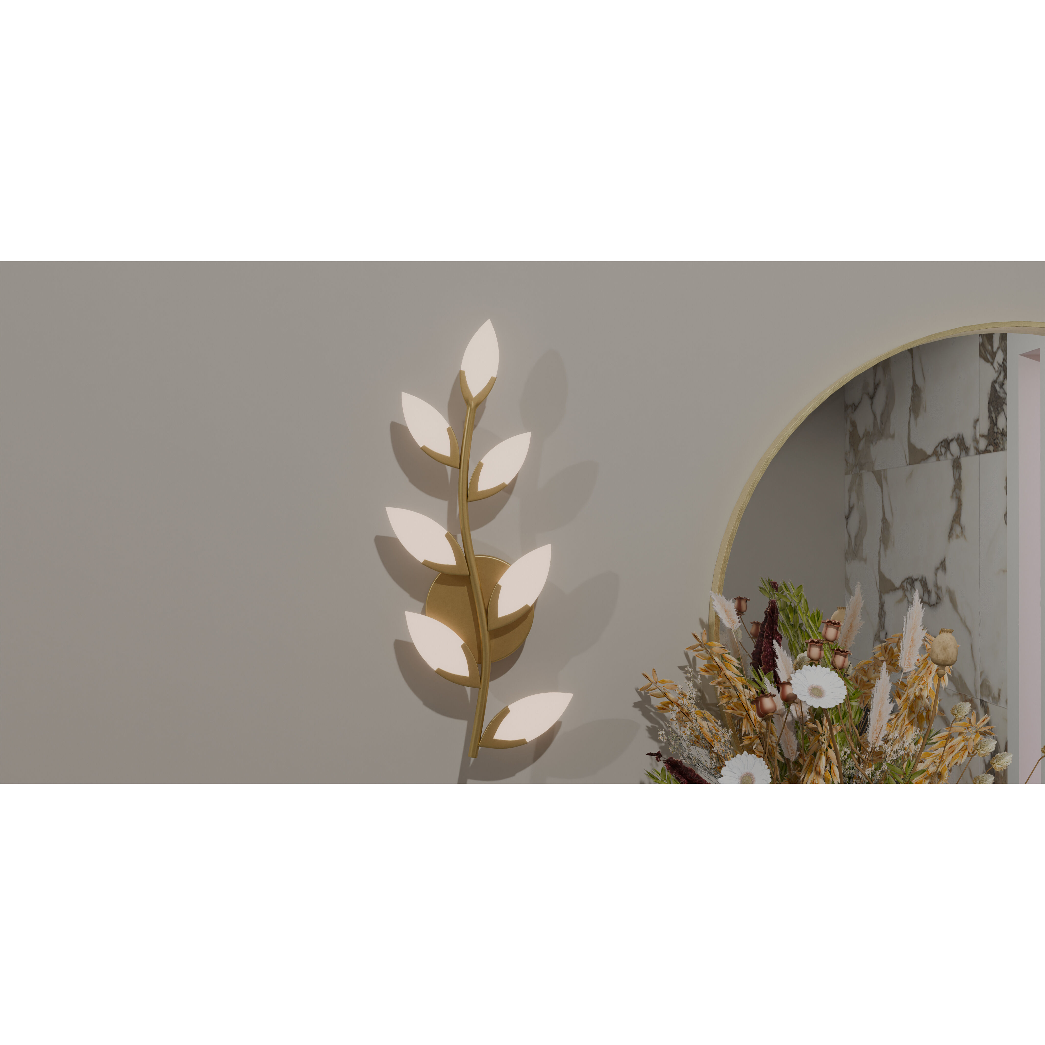 Flores LED 8.75 inch Soft Gold Wall Sconce Wall Light, Small