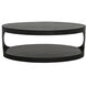 Eclipse 49 X 29 inch Matte Black Coffee Table, Oval