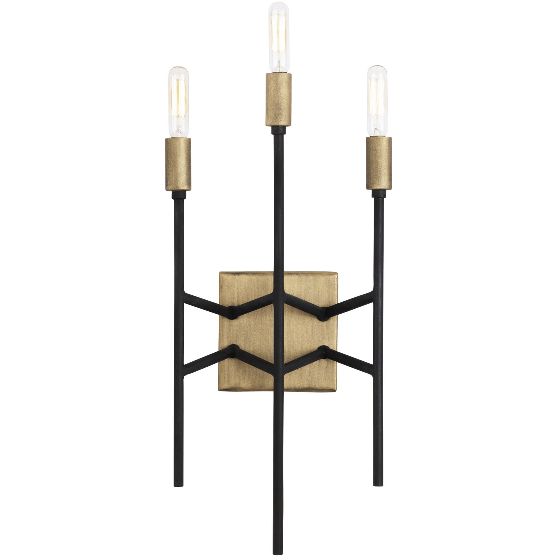 Bodie 3 Light 8 inch Havana Gold and Carbon Sconce Wall Light