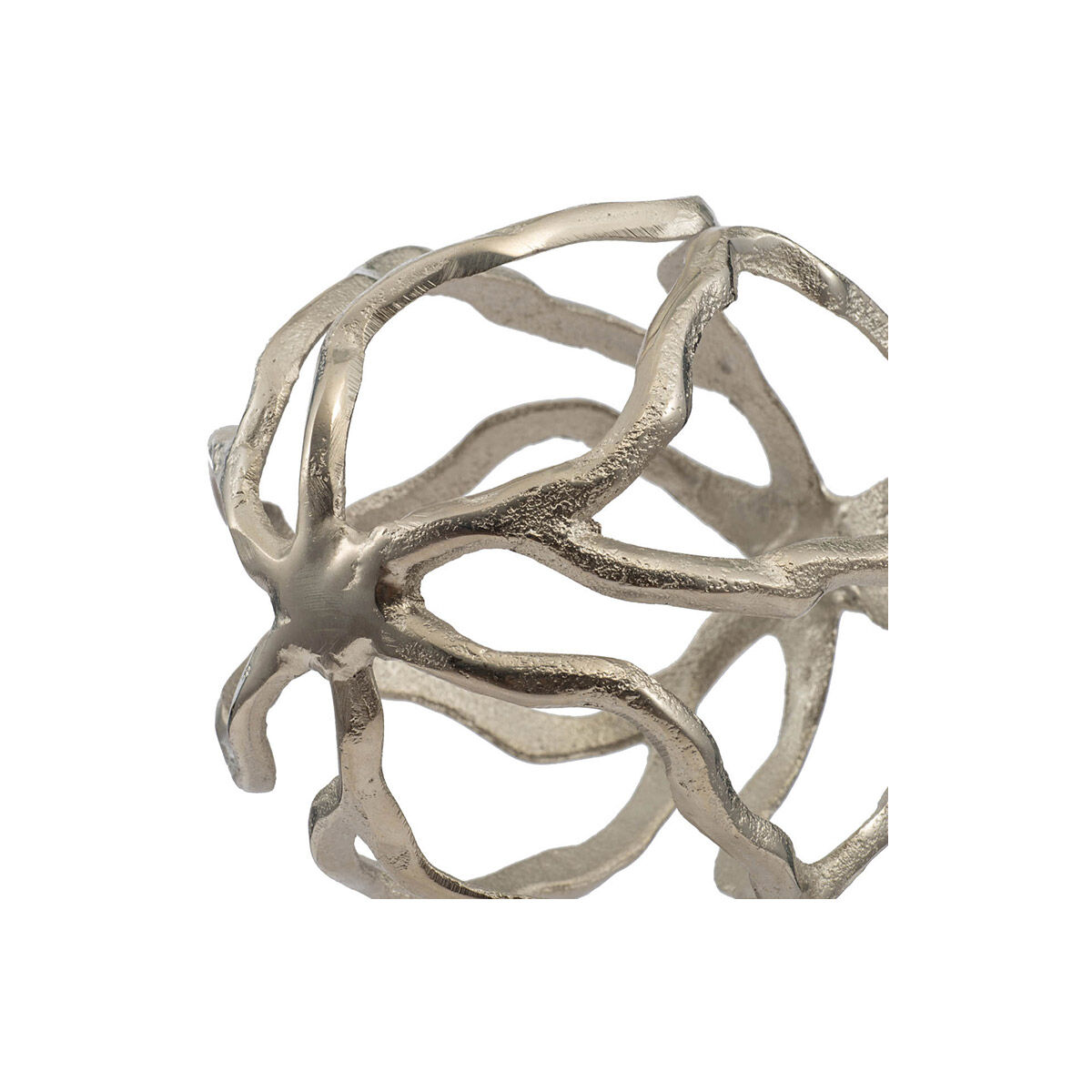 Wave Sphere Silver Accent Decor