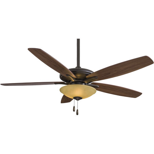 Mojo 52 inch Oil Rubbed Bronze with Medium Maple/Dark Walnut Blades Ceiling Fan in Oil Rubbed Bronze/Tea Stain