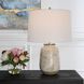 Medan 22.25 inch 150.00 watt Taupe and Dove Gray Glaze with Brushed Nickel Table Lamp Portable Light