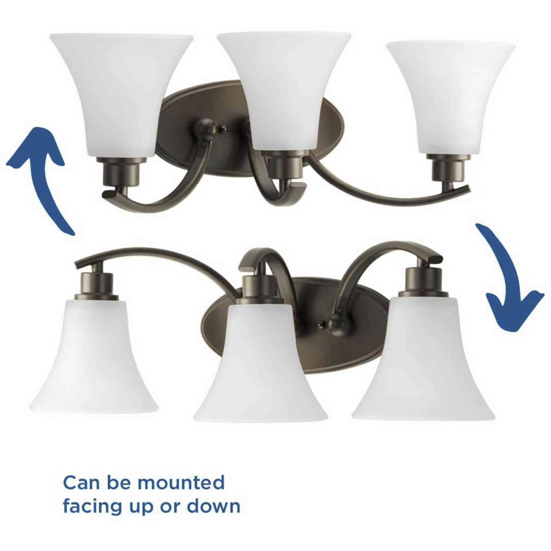 Joy 3 Light 22 inch Antique Bronze Bath Vanity Wall Light