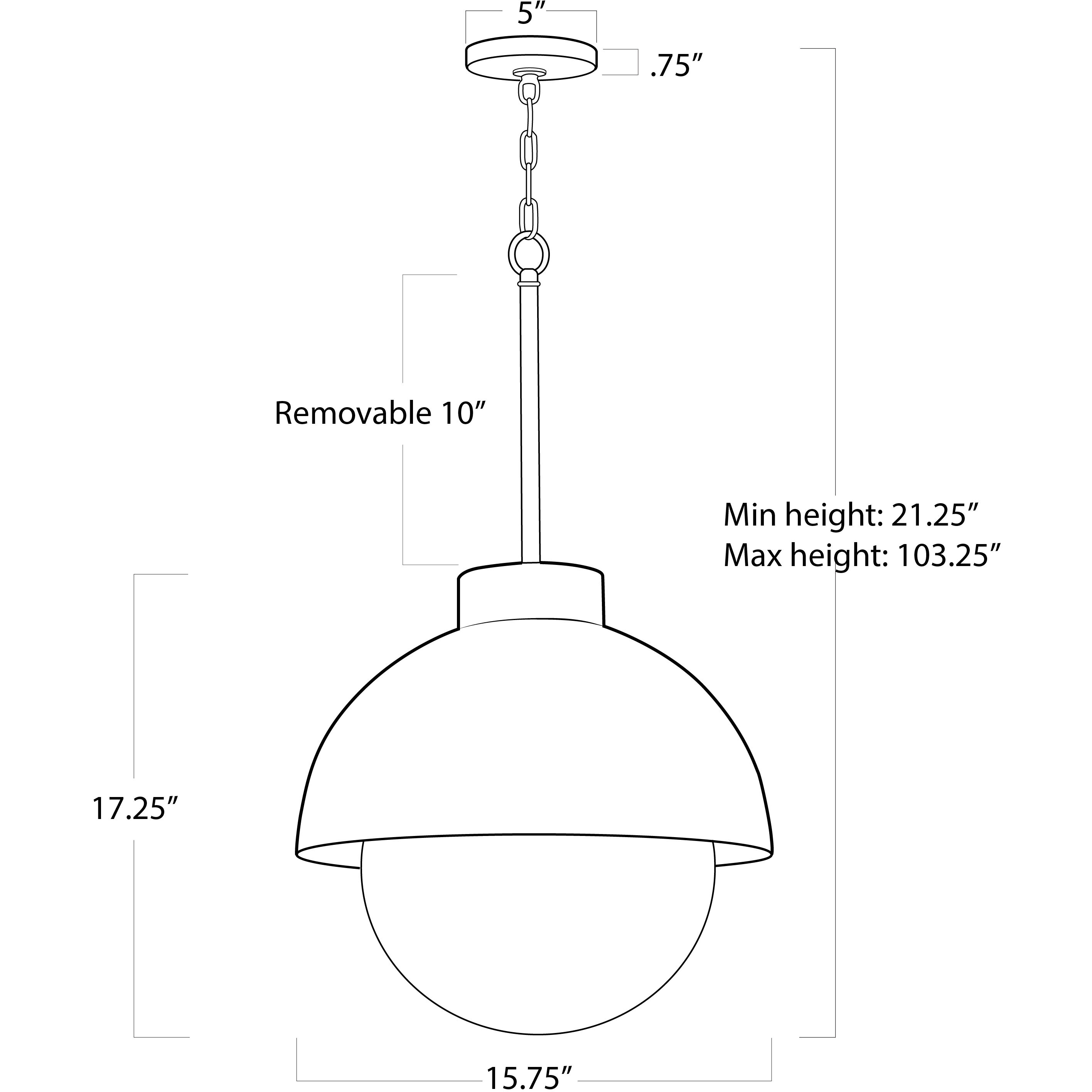 Montreux 1 Light 15.75 inch Oil Rubbed Bronze and Natural Brass Pendant Ceiling Light