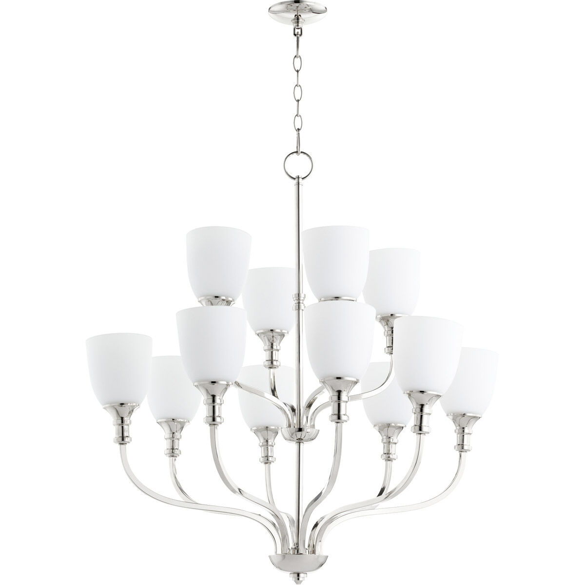 Richmond 12 Light 34 inch Polished Nickel Chandelier Ceiling Light