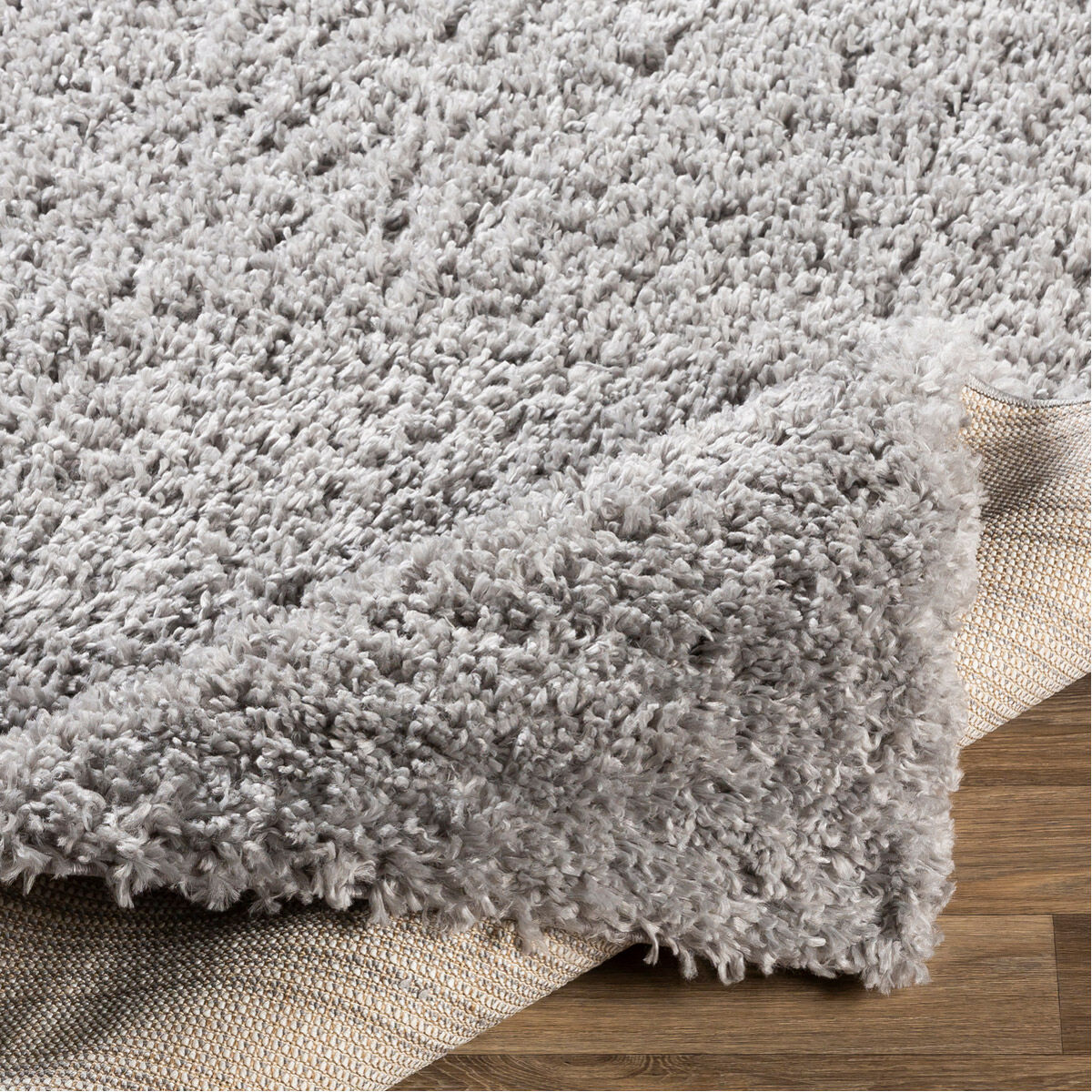 California Shag 87 X 63 inch Medium Gray Rugs in 5 x 8, Rectangle