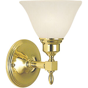 Taylor 1 Light 7 inch Mahogany Bronze with White Marble Glass Shade Sconce Wall Light