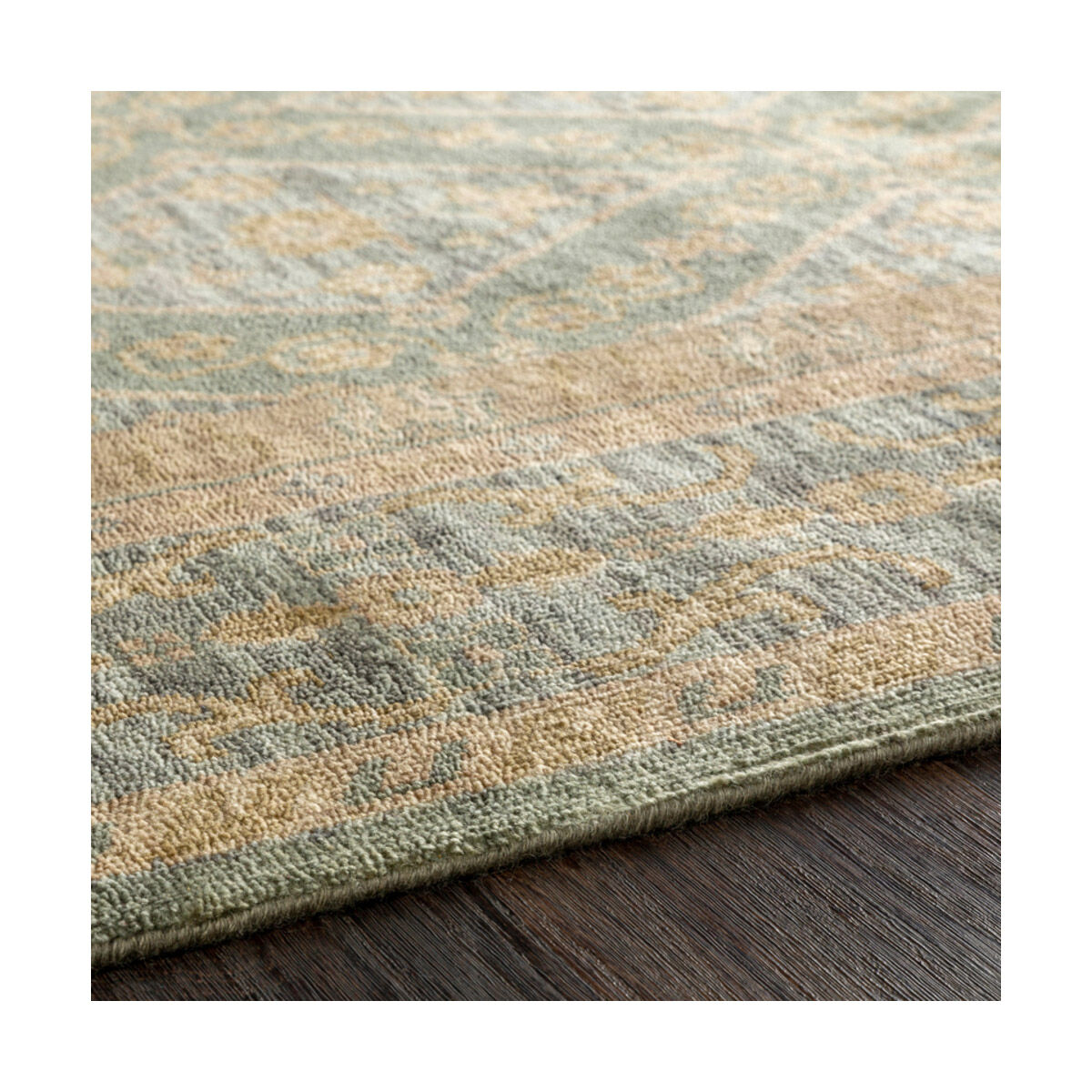 Zeus 102 X 66 inch Sage/Denim/Khaki/Camel Rugs, Wool