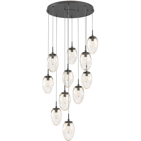 Meteo LED LED Graphite Chandelier Ceiling Light, Round Multi-Port