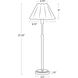 Polly 27.25 inch 60.00 watt Blackened Brass Buffet Lamp Portable Light in White Scalloped Shade