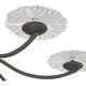 Coral Bloom 8 Light 30.5 inch Black Slate Chandelier Ceiling Light
