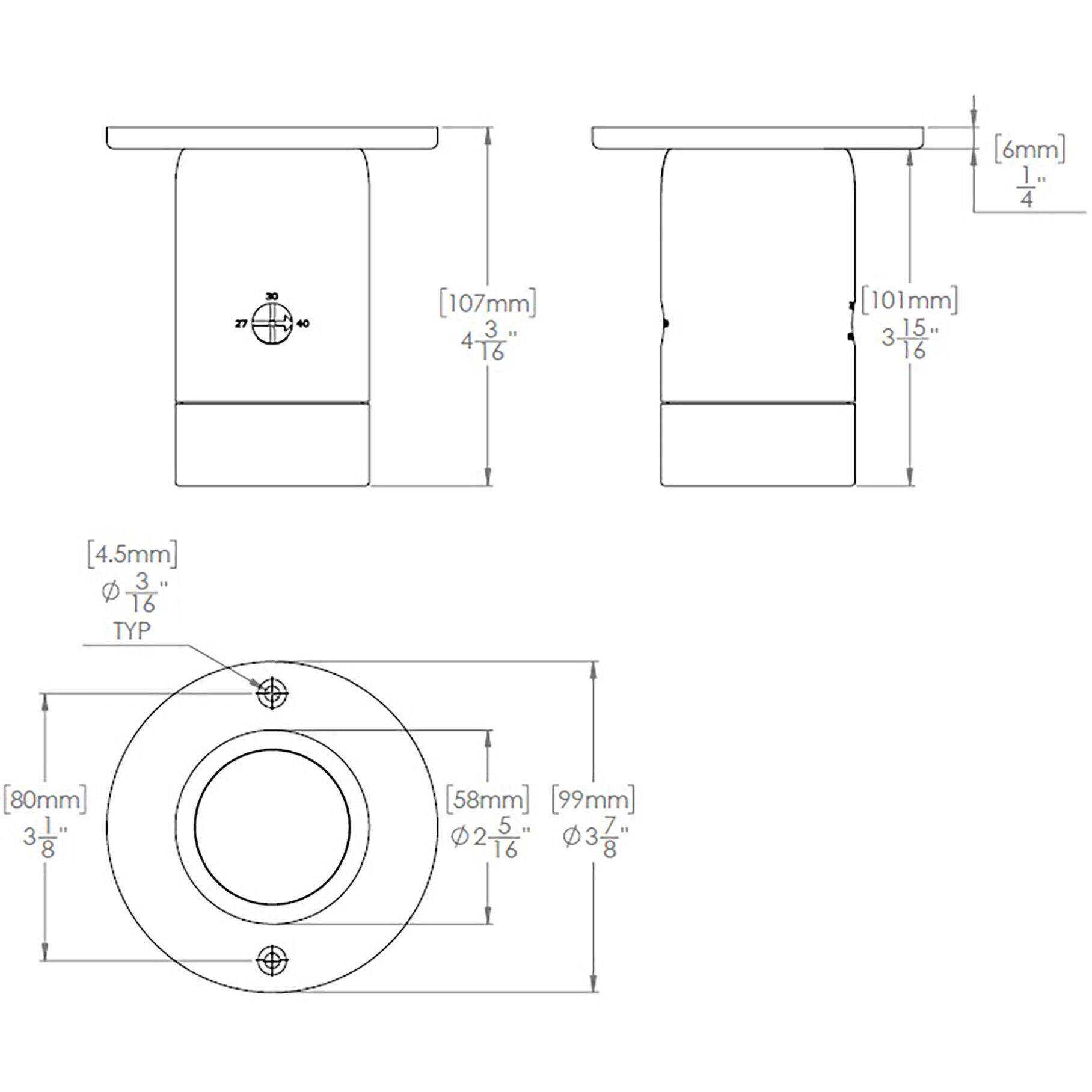 Estrella LED 2.42 inch Black Landscape Ceiling Lighting, WAC Landscape