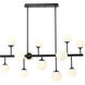 Midnetic 13 Light 45.5 inch Matte Black Billiard Light Ceiling Light