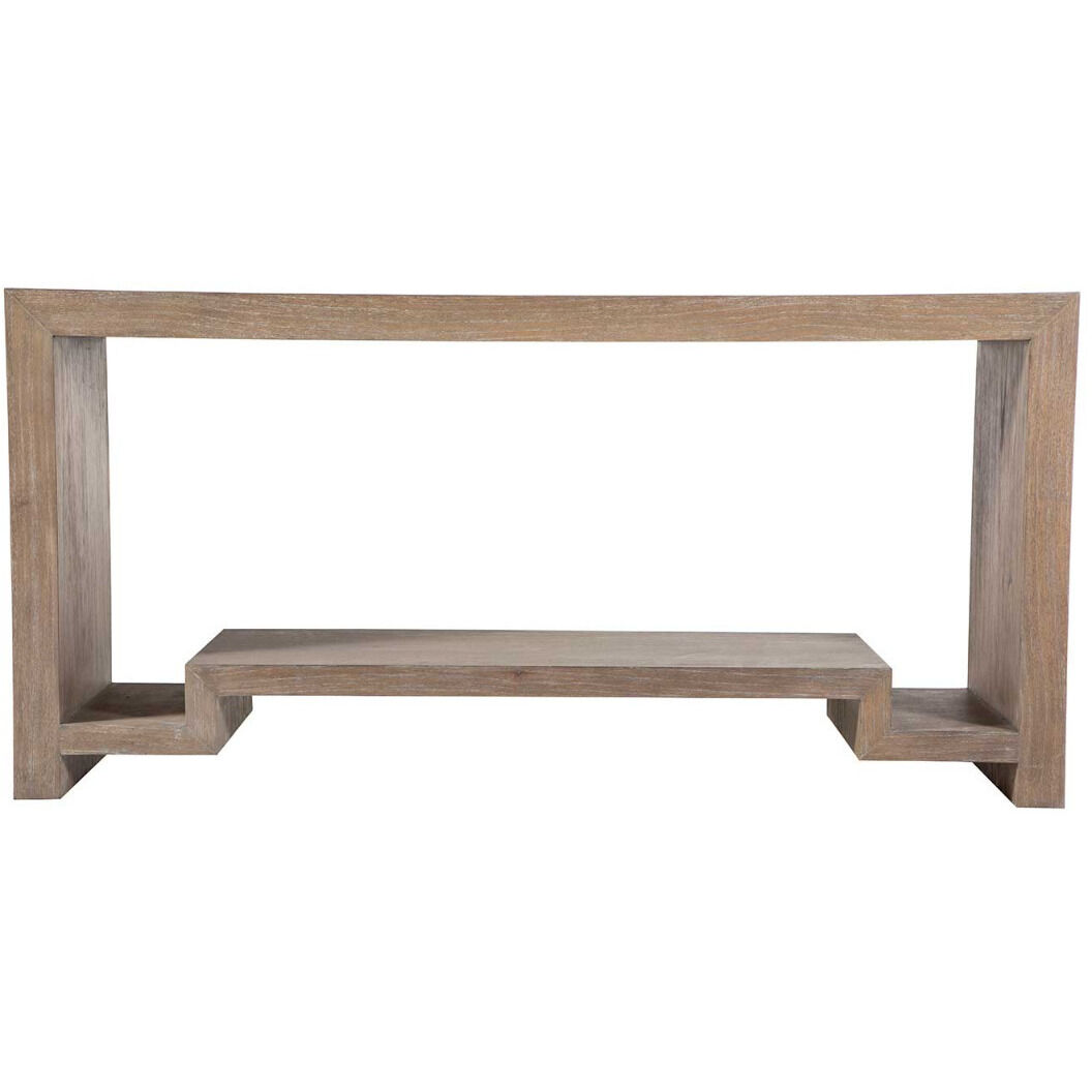 Emerson 68 X 18 inch Cerused Plateau Brown Console Table
