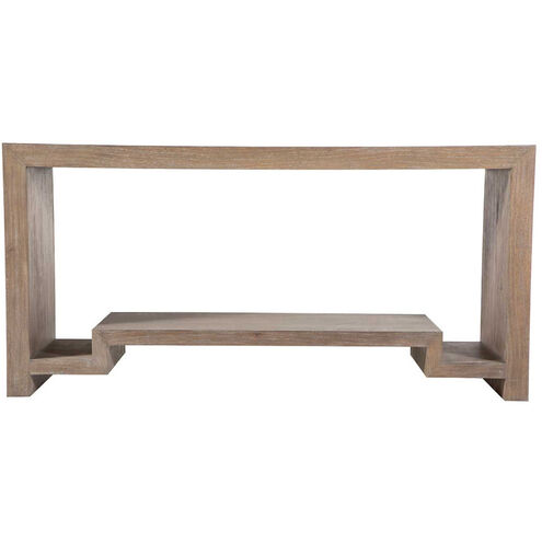 Emerson 68 X 18 inch Cerused Plateau Brown Console Table